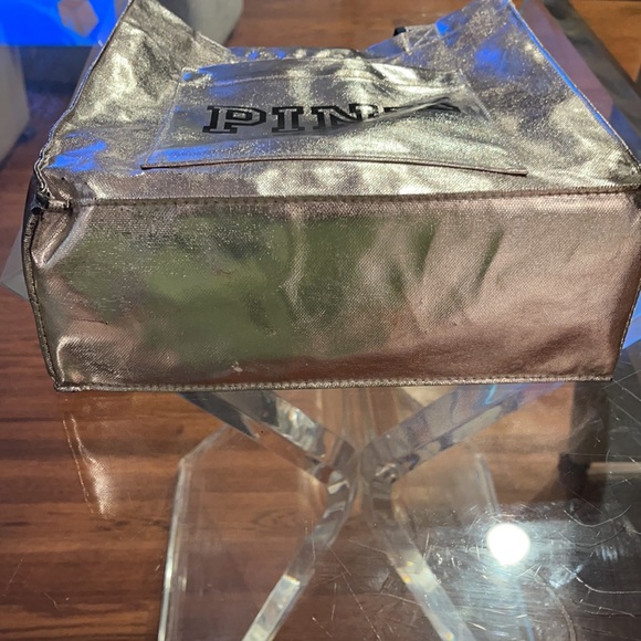 Pink Victoria Secret Silver Tote - Picture 3 of 4